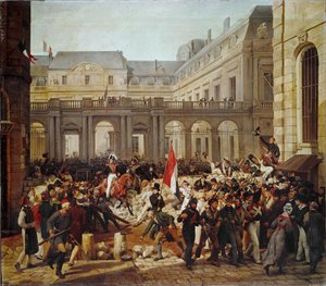Revolution von 1830: Abreise von König Louis-Philippe zum Pariser Rathaus