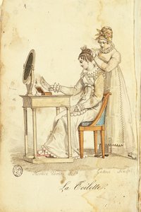 Toilette, aus "Almanach des Modes"