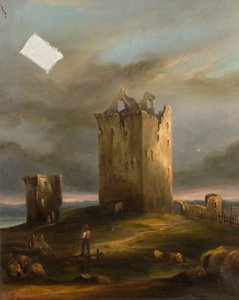 Die Ruinen von Broughty Castle am Tay Blick nach Osten, ca. 1846 von Horace G. Fenwick