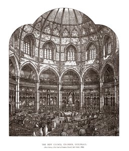 Der neue Ratssaal Guildhall, 1884, 1886