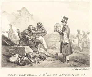 Mein Korporal, ich konnte nur das haben von Emile Jean Horace Vernet