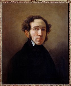 Porträt von Étienne Arago (1802-1892) Dramatiker, Politiker, Bürgermeister von Paris von Emile Jean Horace Vernet