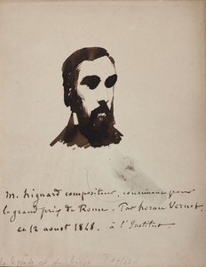 Porträt des Komponisten Aristide Hignard von Emile Jean Horace Vernet