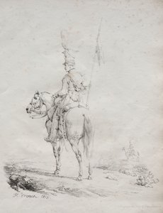 Sammlung lithografischer Versuche: Der Lanzenträger auf Wache