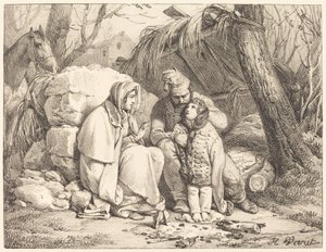 Lagernde Soldatenfamilie von Emile Jean Horace Vernet