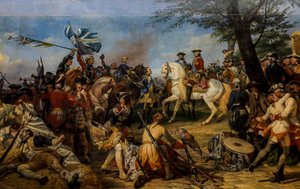 Die Schlacht von Fontenoy von Horace Vernet