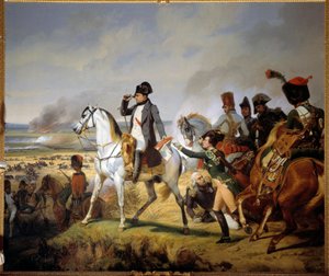 Die Schlacht von Wagram am 6. Juli. von Emile Jean Horace Vernet