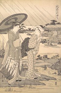 Ono no Komachi betet für Regen, ca. 1791 von Hosoda Eishi