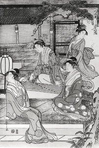 Frau, die Koto spielt von Hosoda Eishi