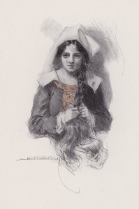 Illustration für Evangeline, A Tale of Arcadie, von Henry Wadsworth Longfellow (Lithografie) von Howard Chandler (after) Christy