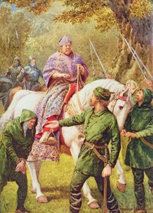 Robin Hood trifft den Bischof von Hereford, Illustration aus 