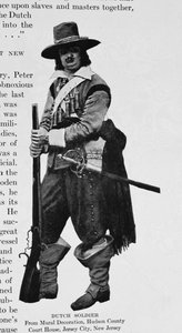 Ein niederländischer Soldat, aus der Wanddekoration im Hudson County Court House, Jersey City, New Jersey