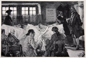 Im Lesesaal eines New Yorker Kaffeehauses von Howard Pyle