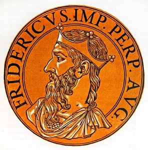 Medaillonporträt von Friedrich I. Barbarossa von Hubert (after) Goltzius