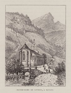 Notre-Dame De Livron, A Caylus (Gravur) von Hubert Clerget