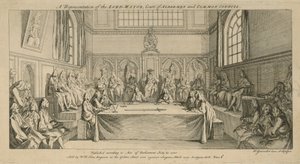 Eine Darstellung des Lord Mayor, Gerichtshof der Aldermen und des Gemeinderats von Hubert Francois Gravelot
