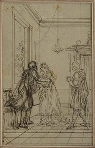 Studie zu Lucains "La Pharsale", Gesang II von Hubert Francois Gravelot