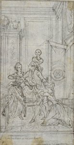 Studie für Vignette-Frontispiz in Charles-Simon Favarts "L
