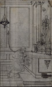 Studie für Vignette in Abbé Dinouarts "Vie du Venerable don Juan de Palafox", S. 256
