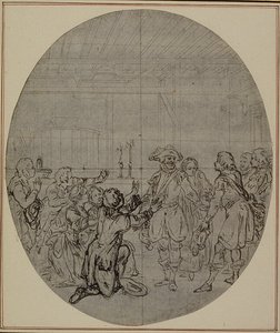 Studie für eine nie veröffentlichte zweite Ausgabe von Colles "La Partie de Chasse de Henri IV", Akt III, Szene 13