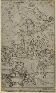 Studie für eine Illustration in Tacitus "Tibère, ou Les Six Premiers Livres des Annales", Buch IV, Band 2, 2. Studie von Hubert Francois Gravelot
