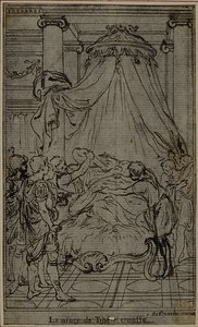 Studie für eine Illustration in Tacitus "Tibère, ou Les Six Premiers Livres des Annales", Buch VI, Band 3, Endstudie von Hubert Francois Gravelot