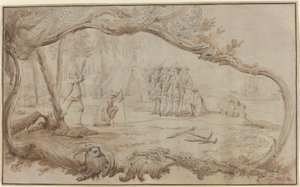 Die Landung der niederländischen Expeditionsgruppe in New York von Hubert Francois Gravelot