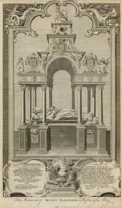 Das Denkmal von Königin Elisabeth von Hubert Francois Gravelot