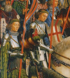 (Detail) der Ritter Christi, von der linken Seite des Genter Altars
