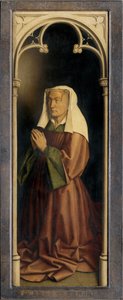 Lysbette Borluut, Detail vom geschlossenen Genter Altar von Hubert & Jan van (1390 1441) Eyck