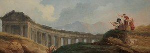 Eine Kolonnade in Ruinen