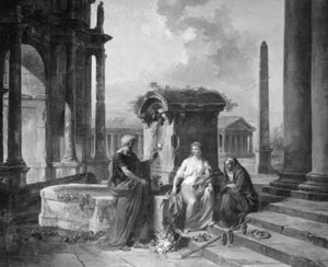 Architektur mit Figuren von Hubert Robert