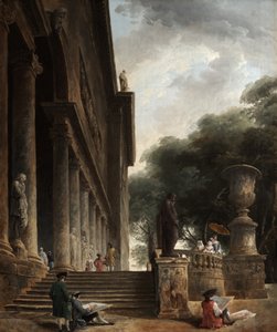 Kolonnade und Gärten der Villa Mancini