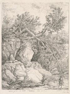 Landschaft mit einem umgestürzten Baum