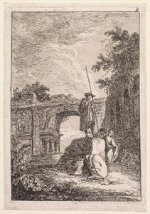 Les Soirées de Rome: Der Triumphbogen, 1763-1764 von Hubert Robert