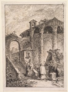 Les Soirées de Rome: Le Temple Antique von Hubert Robert