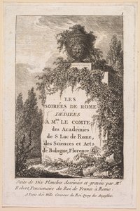 Les Soirées de Rome: Titelseite von Hubert Robert