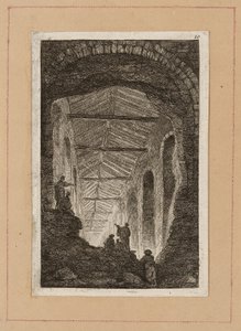 Platte zehn aus Abende in Rom von Hubert Robert