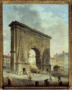 Porte Saint Denis (Ansicht der Stadt Paris) von Hubert Robert