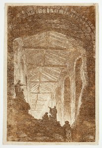 Die Antikengalerie, Platte zehn aus Les Soirées de Rome von Hubert Robert