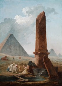 Die Farandole zwischen ägyptischen Denkmälern von Hubert Robert
