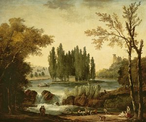 Das Grab von Jean-Jacques Rousseau in Ermenonville, 1802