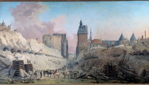 Der Abriss der Häuser der Pont au Change im Jahr 1788. Gemälde von Hubert Robert (1733-1808), 1788. Paris, Musée Carnavalet