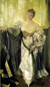 Alice Barney in weißem Satin, 1894