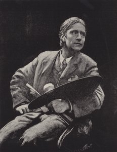 Hubert Herkomer, britischer Künstler (Lithografie) von Hubert von (after) Herkomer