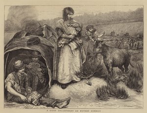 Ein Zigeunerlager auf Putney Common von Hubert von Herkomer