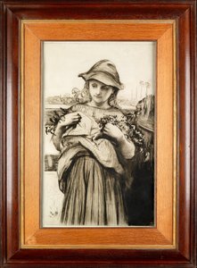 Ein Mädchen mit Blumen