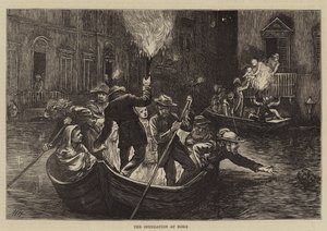 Die Überschwemmung in Rom von Hubert von Herkomer