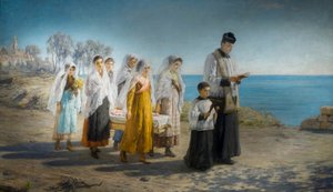 Die Beerdigung eines kleinen Mädchens an der Riviera von Hugh Cameron