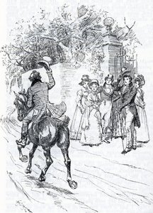 "Mr Perry zu Pferd" (Illustration)